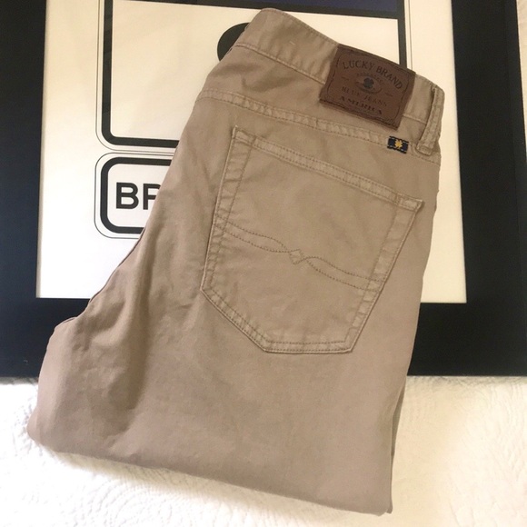 Lucky Brand 429 Classic Straight Khaki 34x32 - Picture 1 of 13